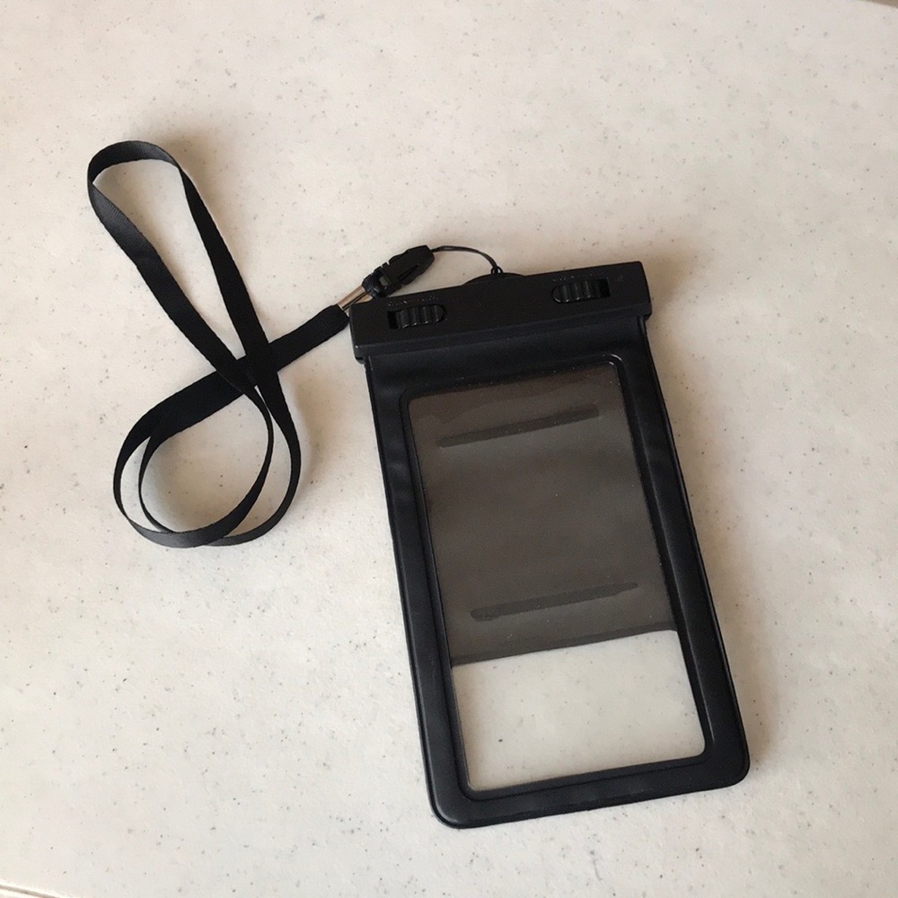 Waterproof phone protector pouch, black